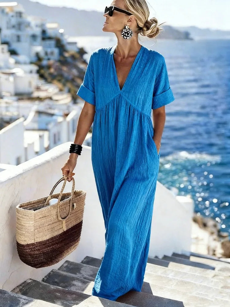Leah | Long Dress, Flowing Cut
