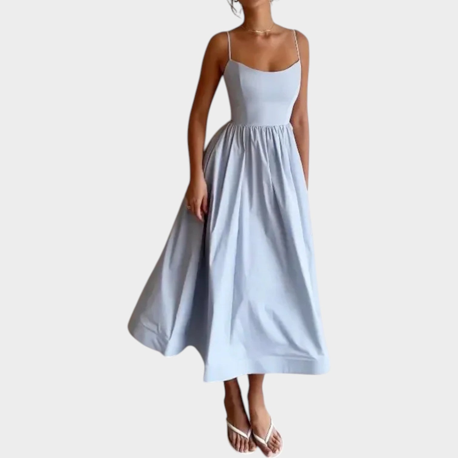 Naomi | Spaghetti Strap Flowy Midi Dress
