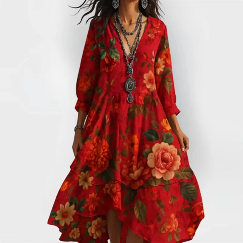 Celeste | Textured Floral Dress
