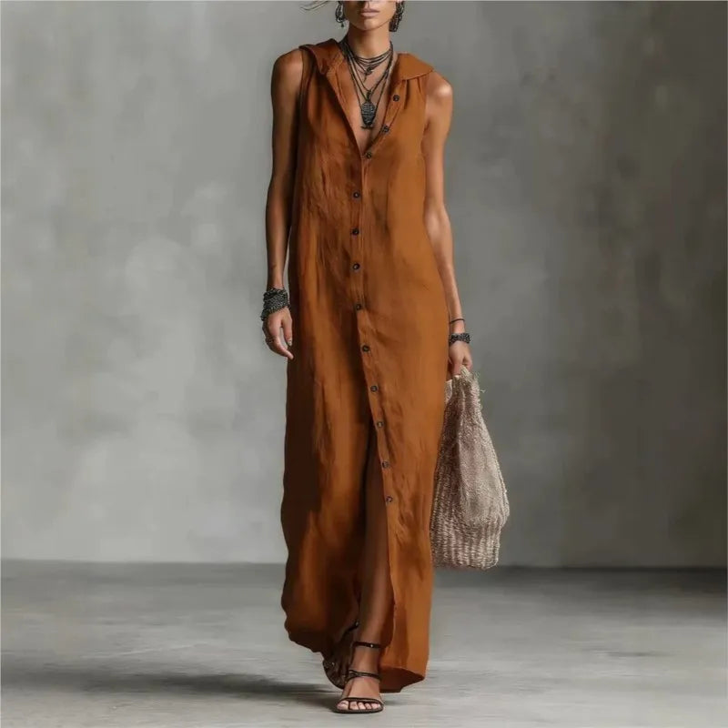 Penélope | Elegant and Casual Midi Dress with V-Neck