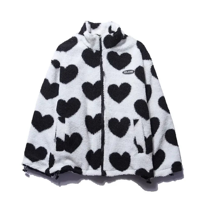 Reversible Heart Print Jacket