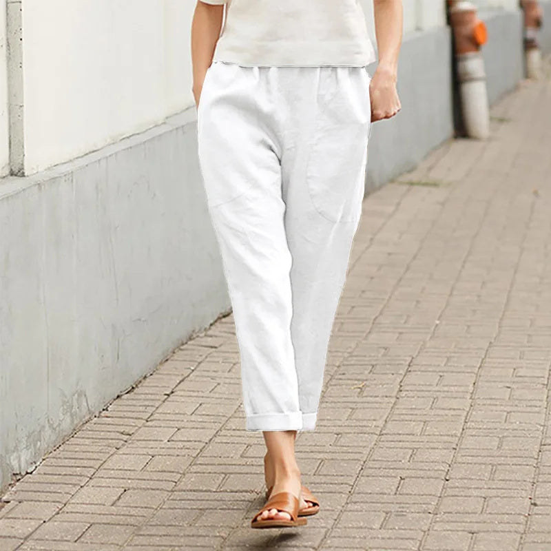 Ava | Wide-Leg Pants with Elastic Waistband