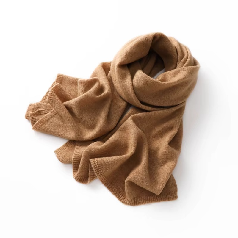 Knit Scarf with Natural Fibers and Breathable Weave for Women and Men 63 Inch Length