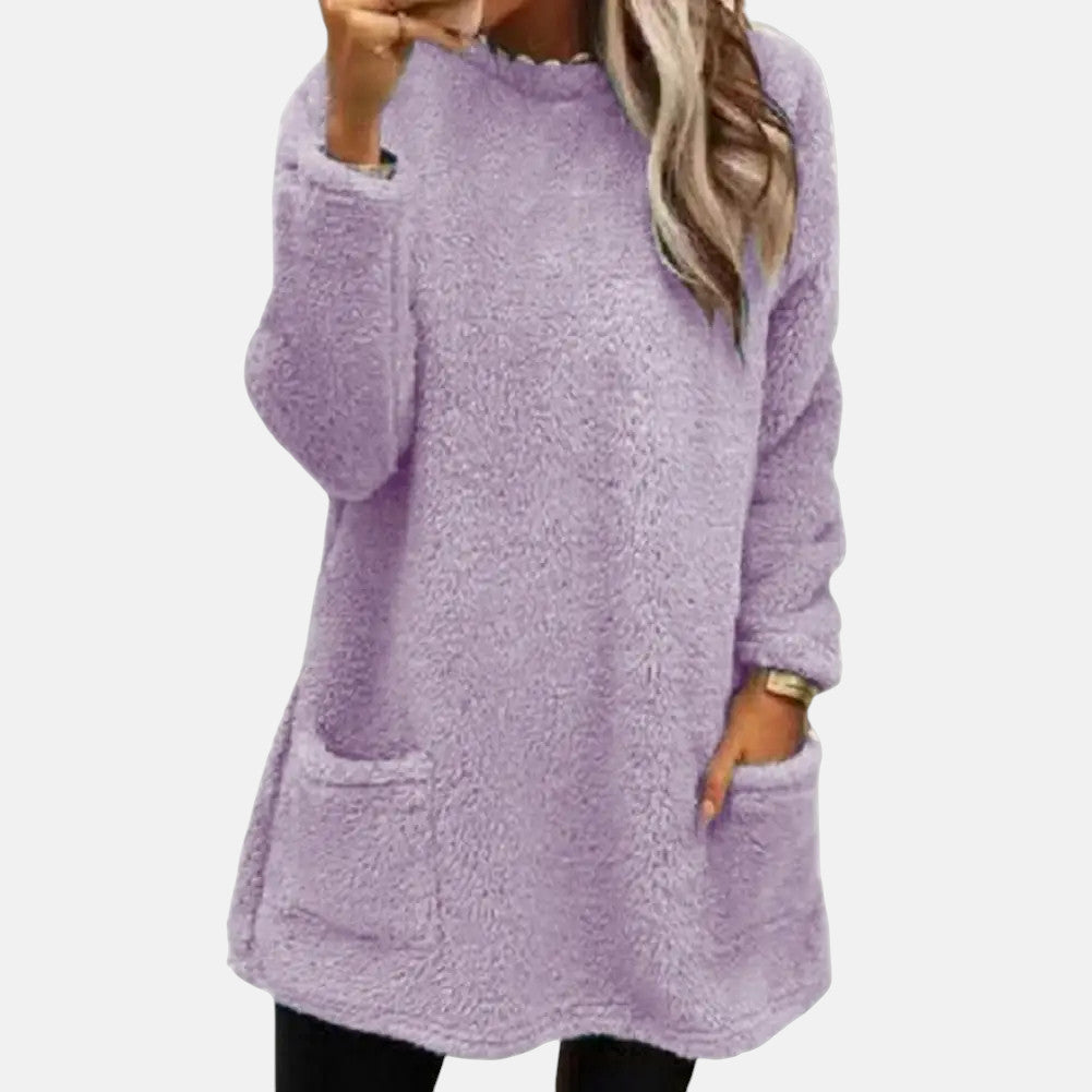 Mid-Length Pocketed Sweater