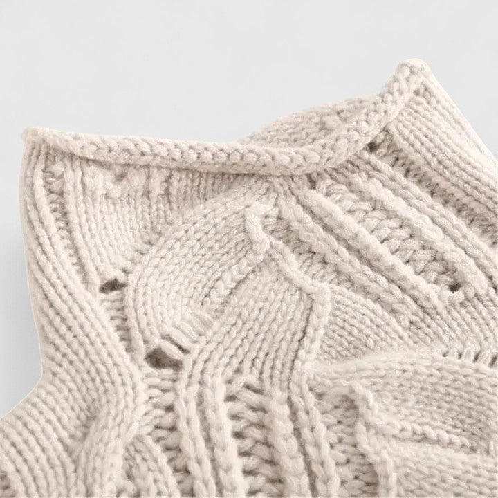 Cable-Knit Pullover Sweater