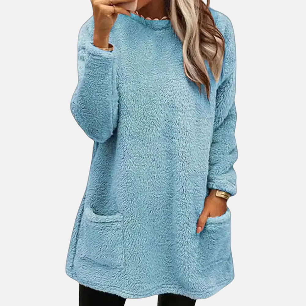 Mid-Length Pocketed Sweater