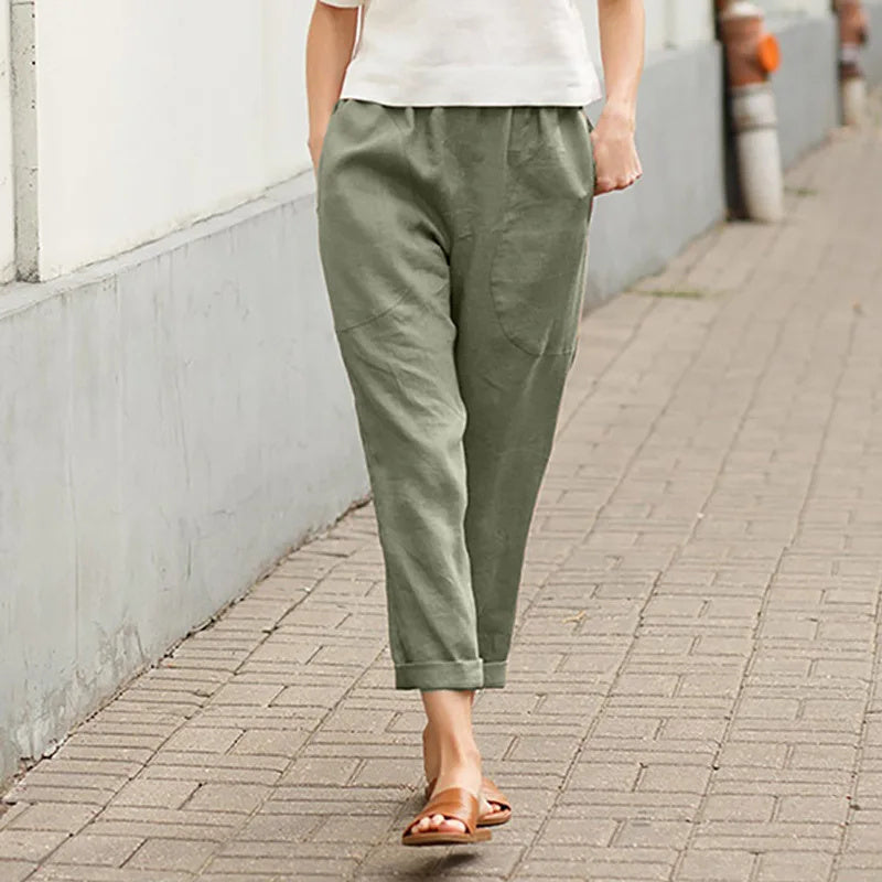 Ava | Wide-Leg Pants with Elastic Waistband