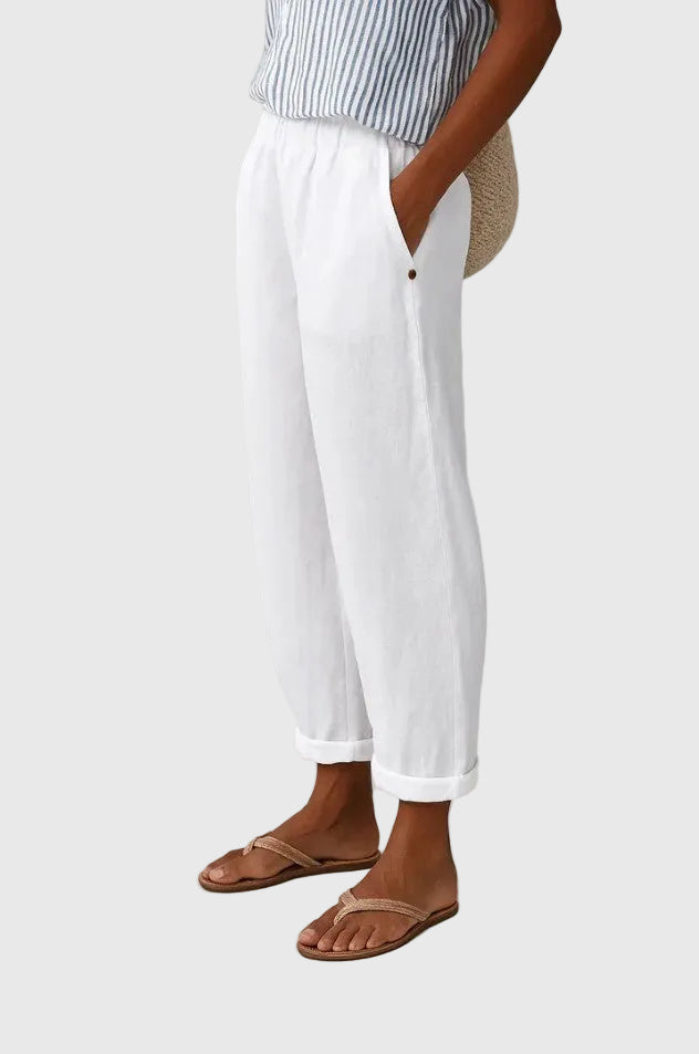 Olivia | Elastic-Waist Wide-Leg Pants