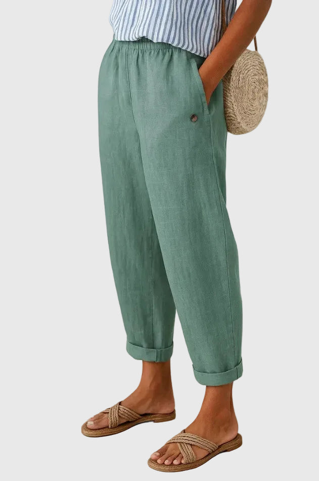 Olivia | Elastic-Waist Wide-Leg Pants
