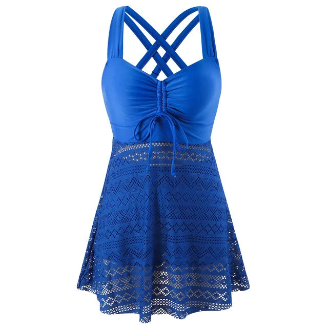 Monica | Skirted Tankini with Built-In Shorts