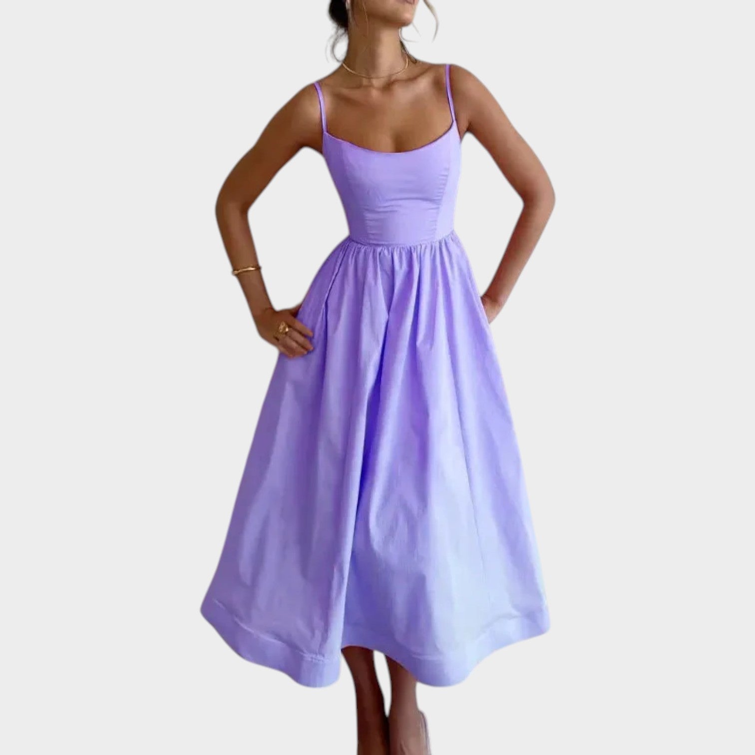 Naomi | Spaghetti Strap Flowy Midi Dress