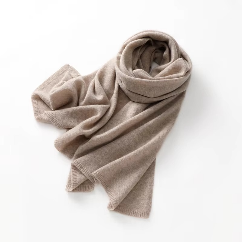 Knit Scarf with Natural Fibers and Breathable Weave for Women and Men 63 Inch Length