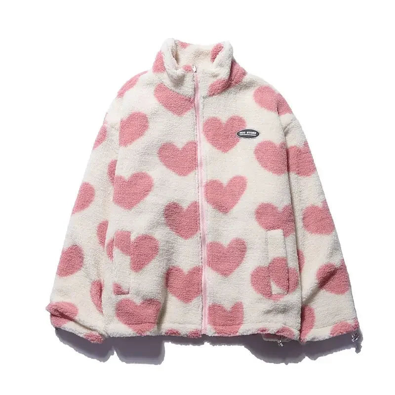 Reversible Heart Print Jacket