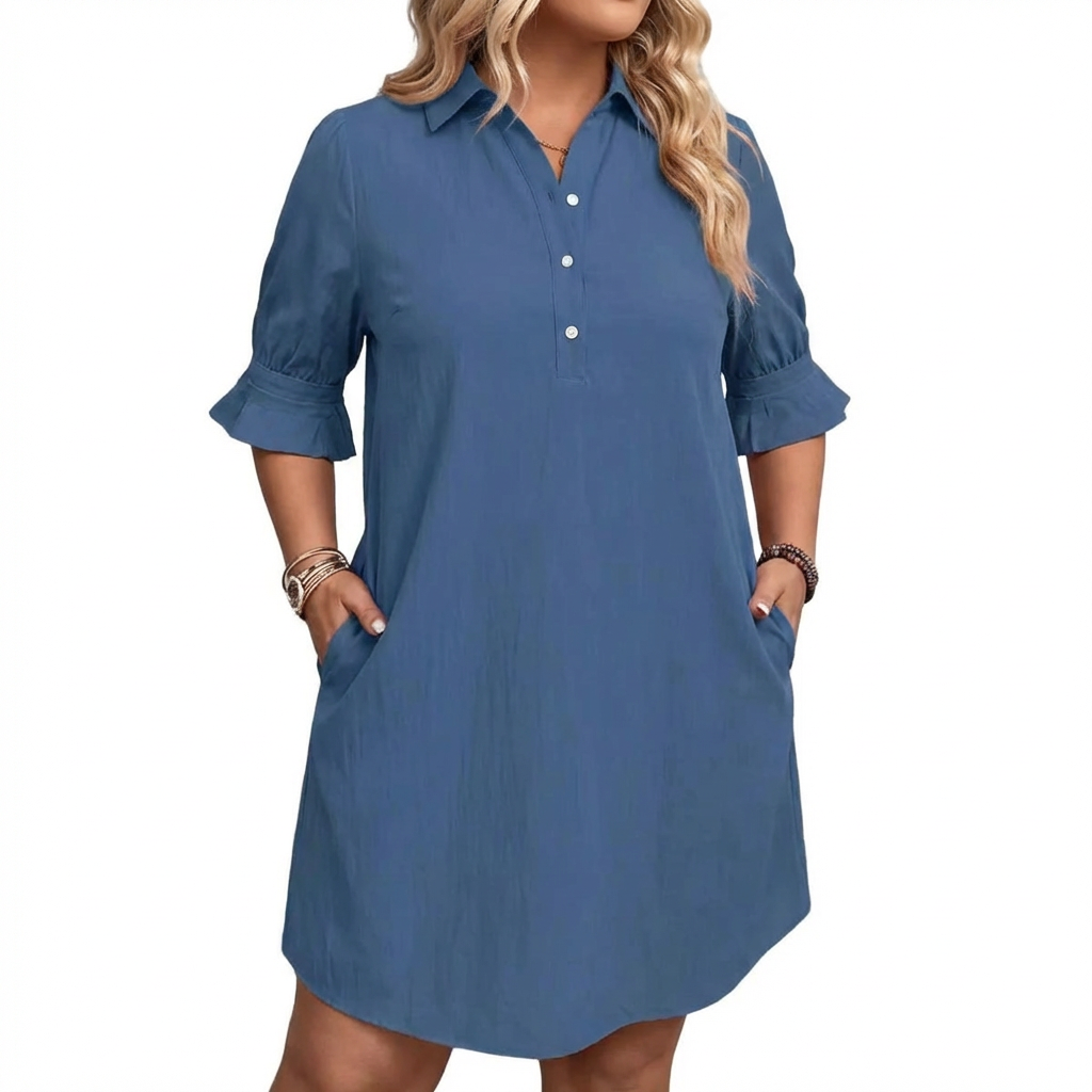 Marisol | Shirt-Collar A-Line Dress