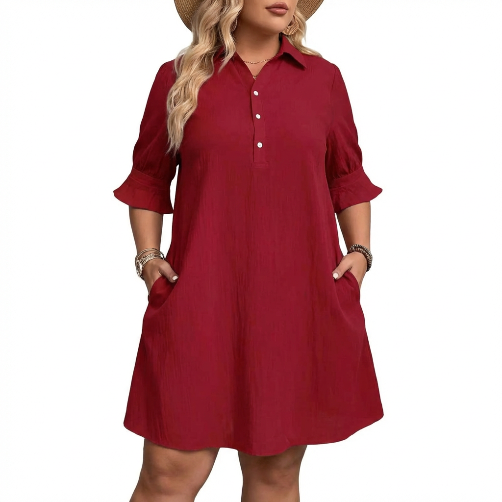 Marisol | Shirt-Collar A-Line Dress