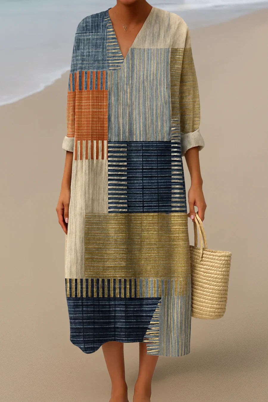 ELARA™ | PATCHWORK MAXI DRESS