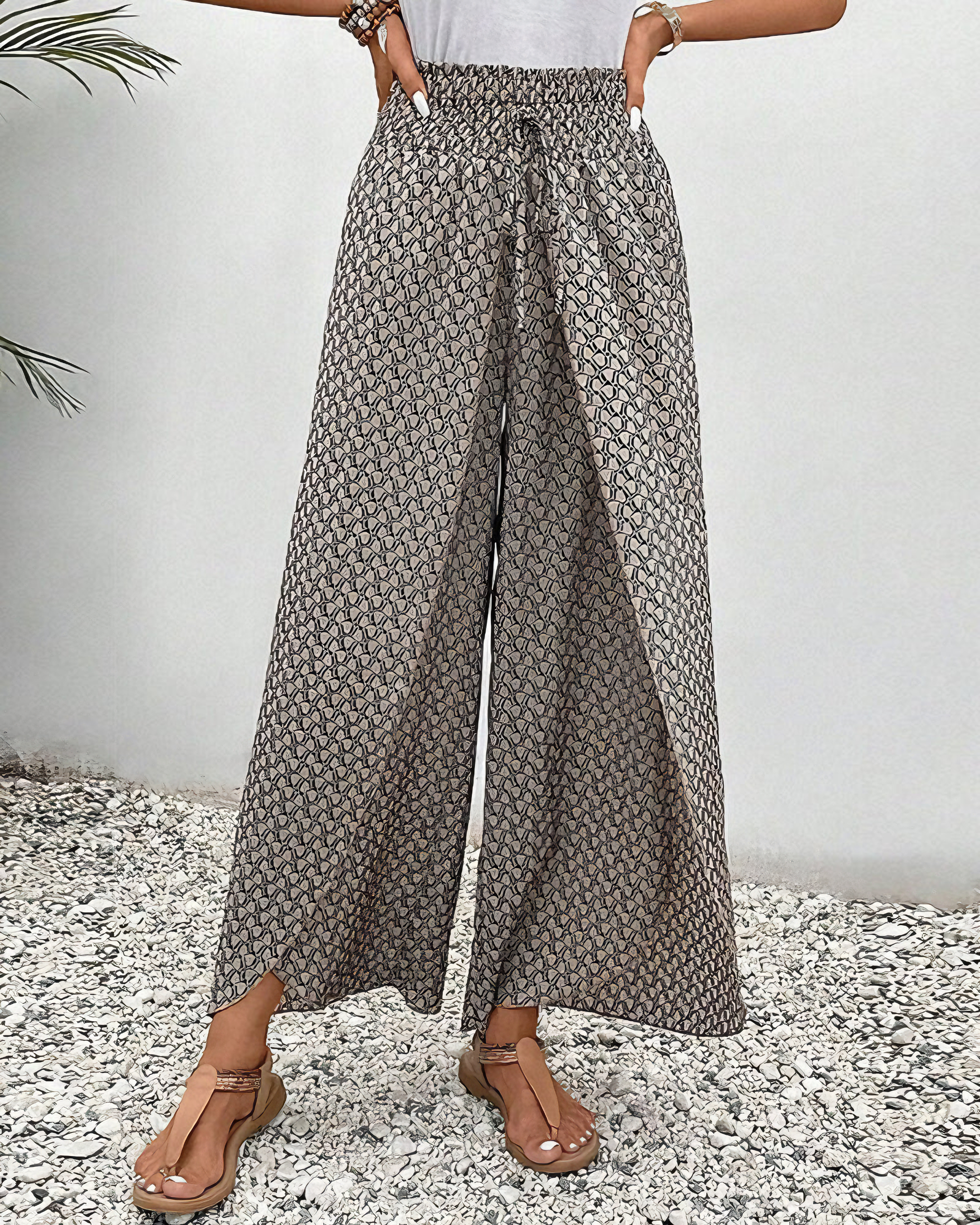 Monica | Wide-Leg Pants with Elastic Waist