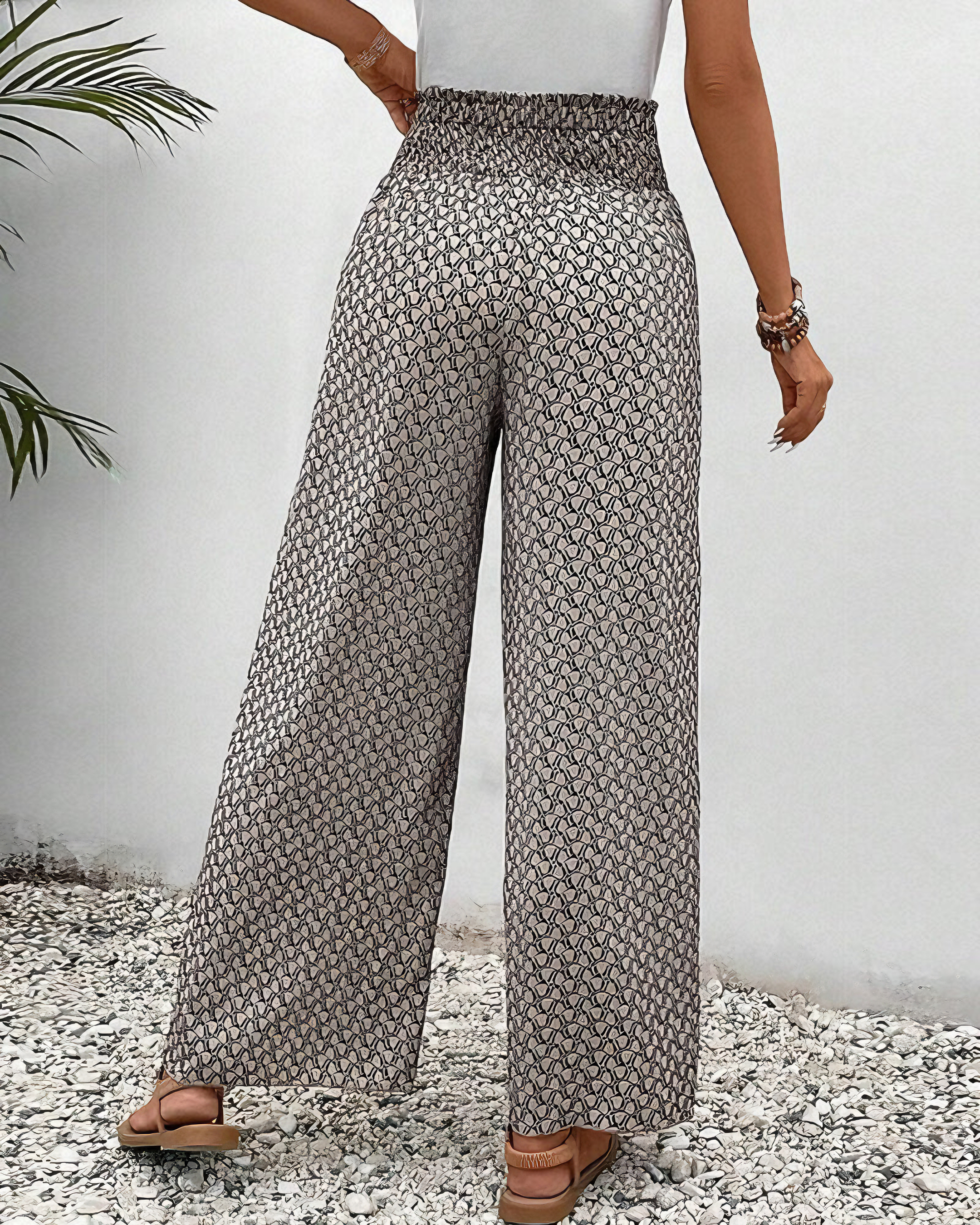 Monica | Wide-Leg Pants with Elastic Waist