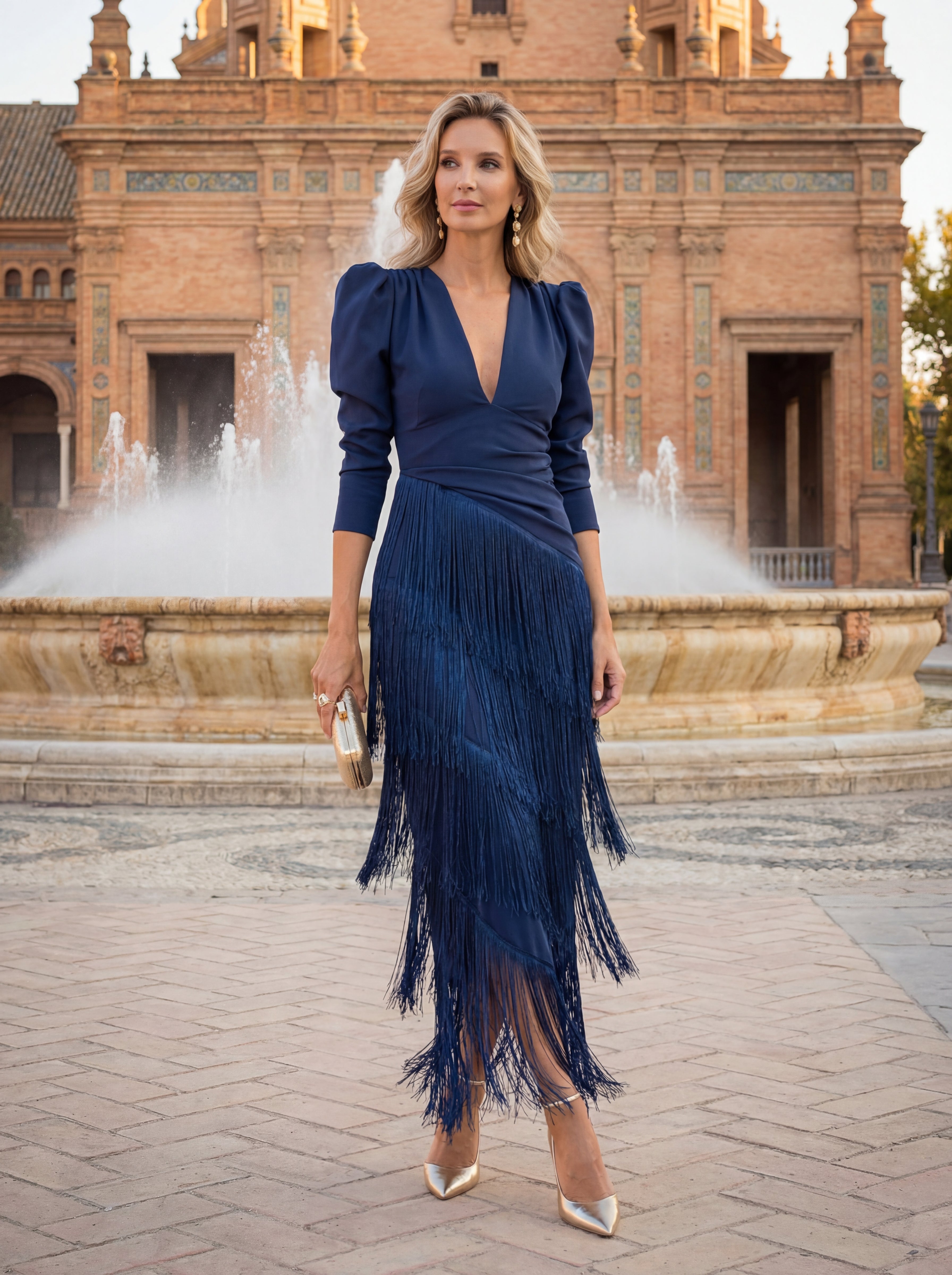 Sage | Fringe Dress