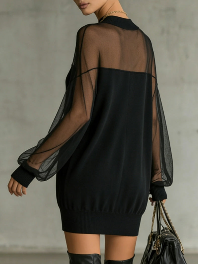 M&H | Mini Dress with Tulle Sleeves