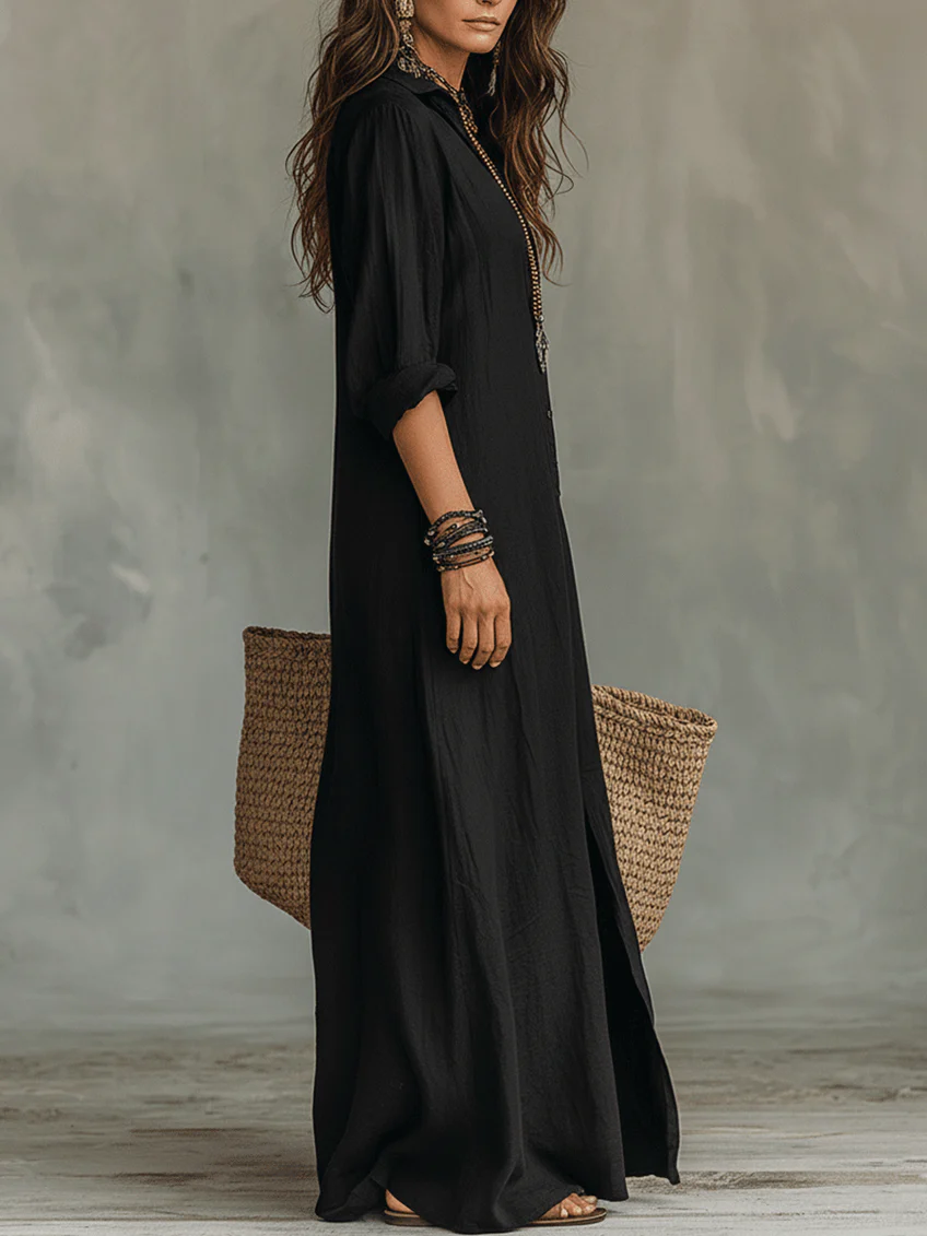 M&H | Button-Front Maxi Dress