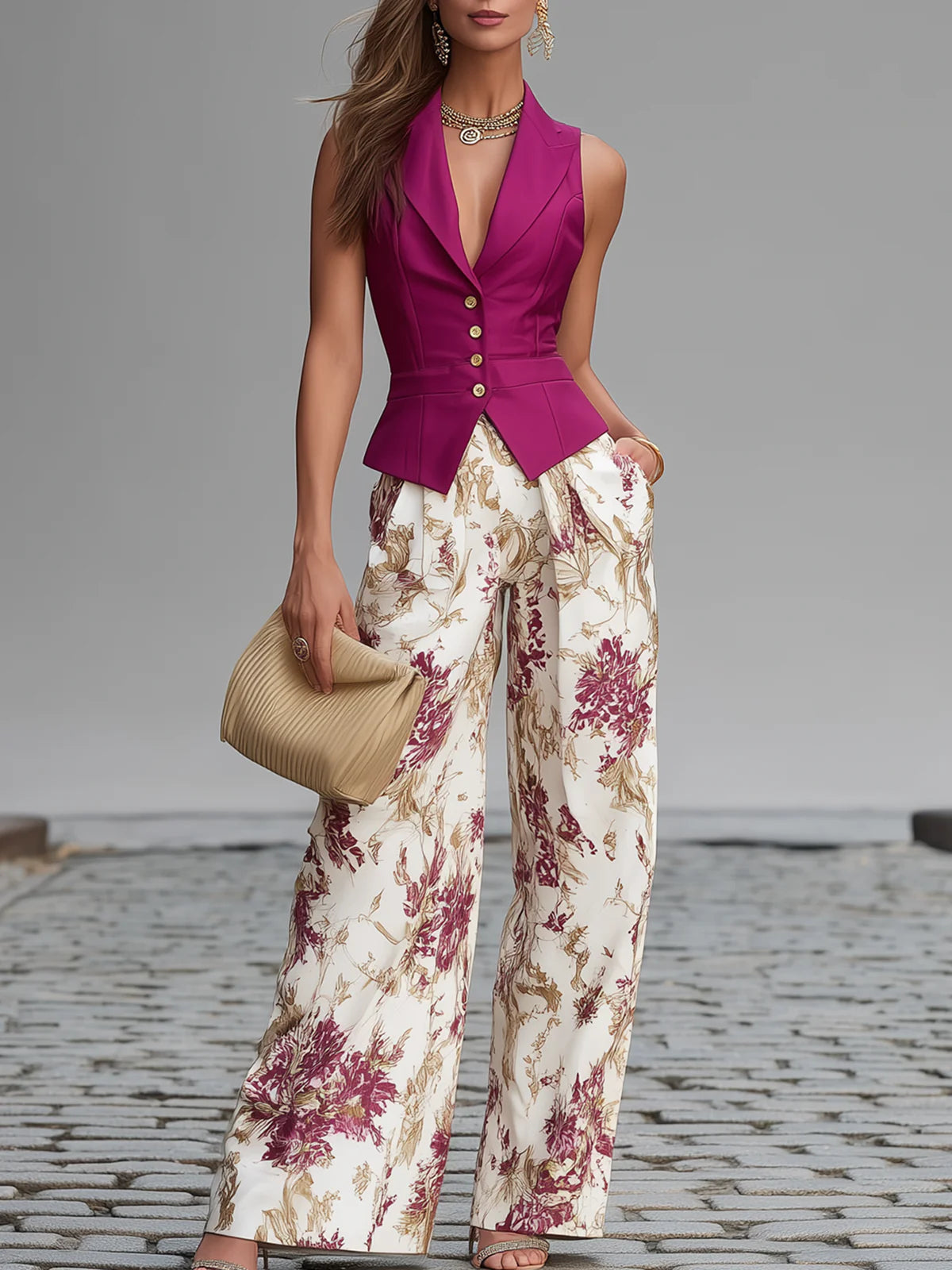 Beatrix Floral Print Pants Set