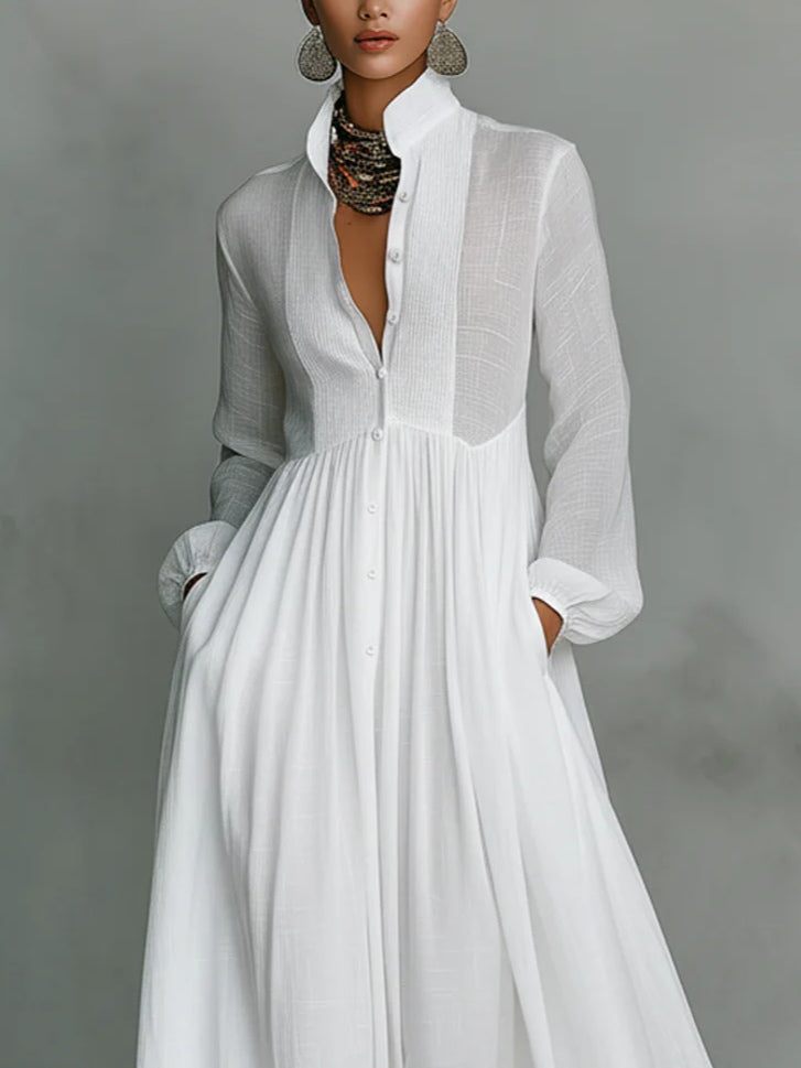M&H | Maxi Dress with High Collar