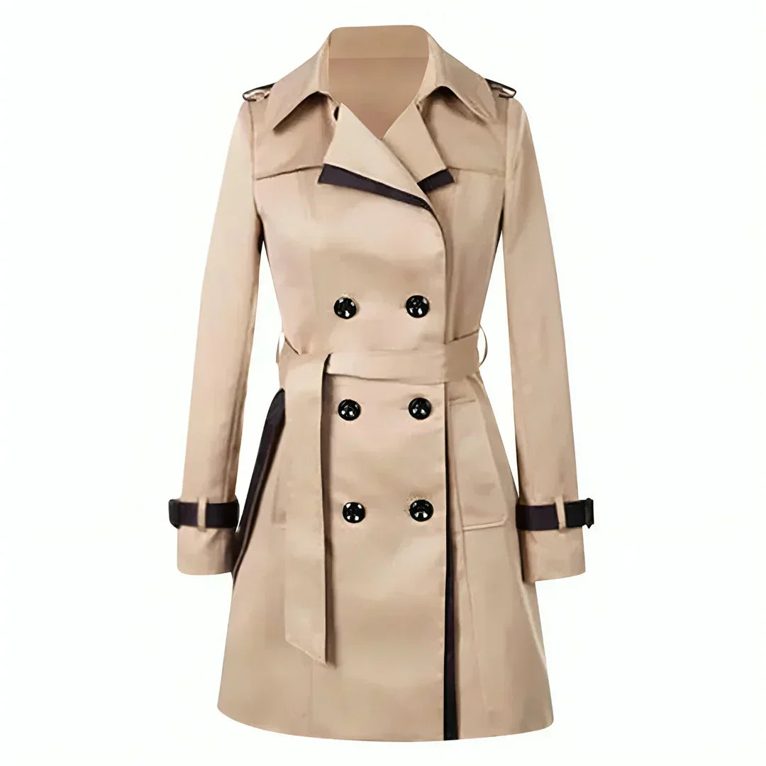 Water-Resistant Long Trench Coat