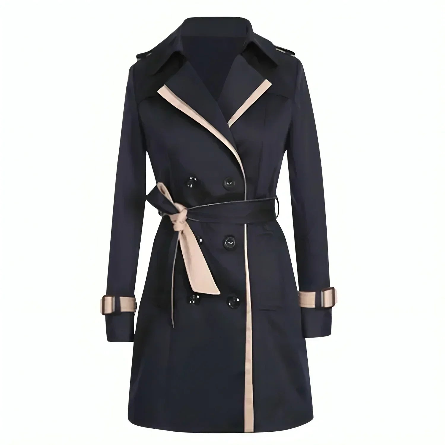 Water-Resistant Long Trench Coat
