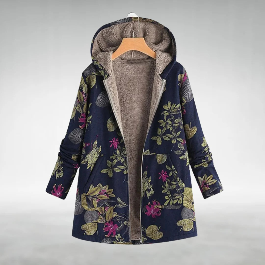 Floral Print Fleece Jacket