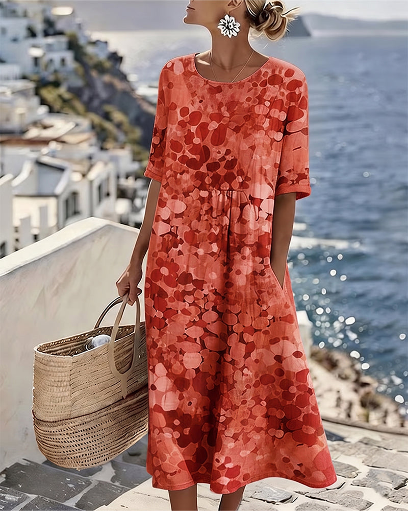 Sierra | A-Line Cotton-Blend Midi Dress