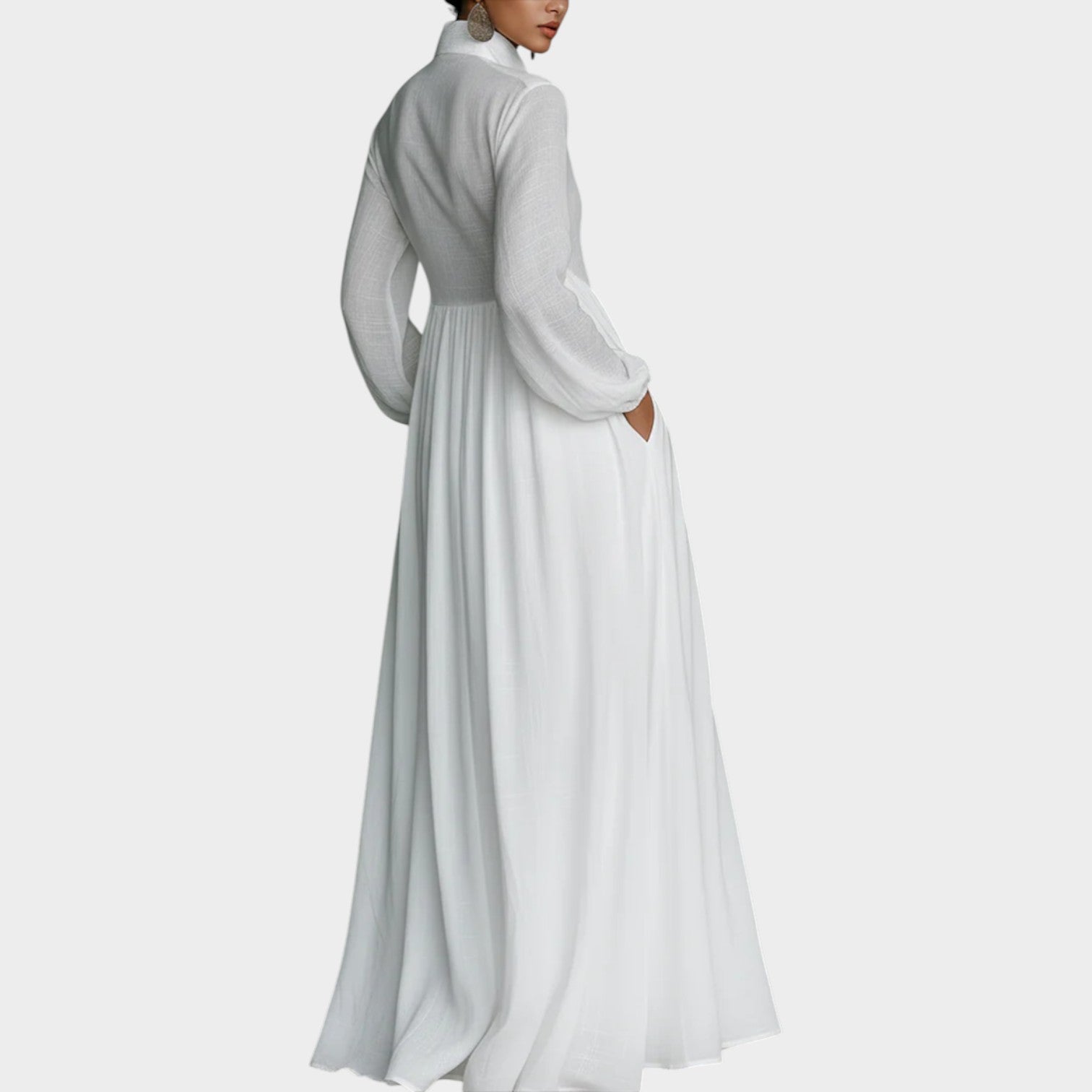 Madison | Button-Front Maxi Shirt Dress