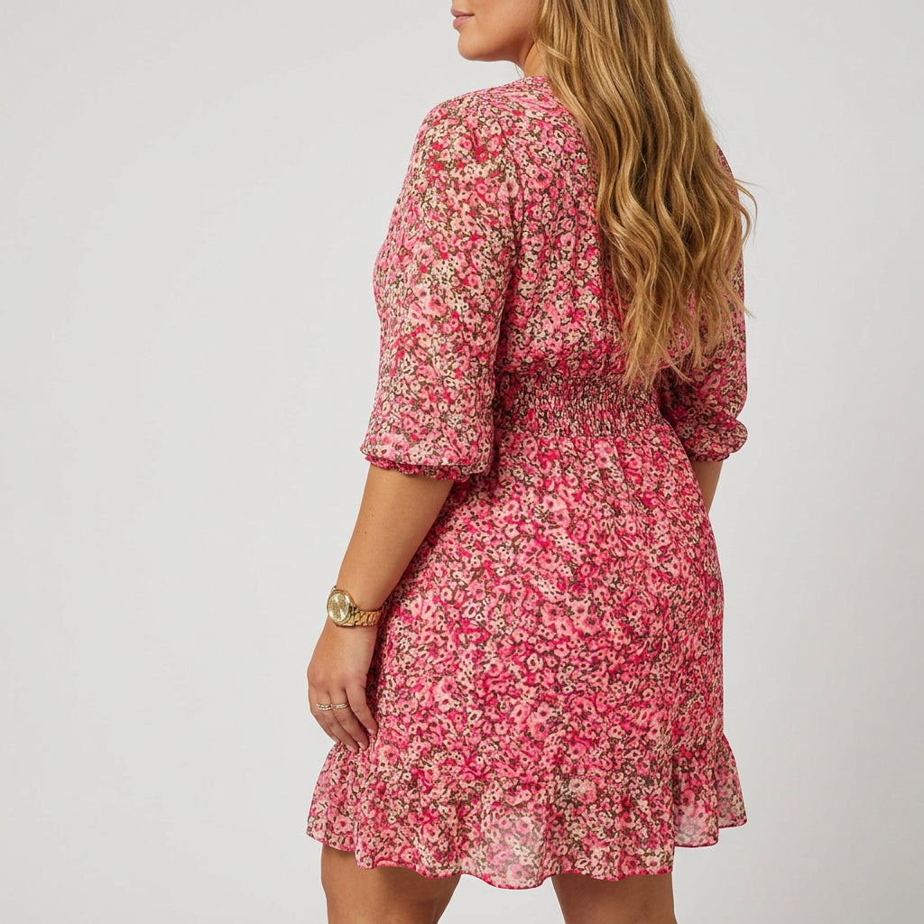 Marisol | Floral Puff-Sleeve Mini Dress