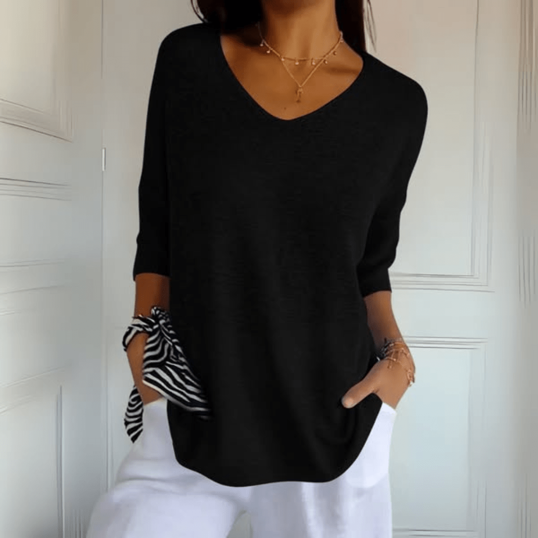 Evelyn | V-Neck Relaxed-Fit Sweater