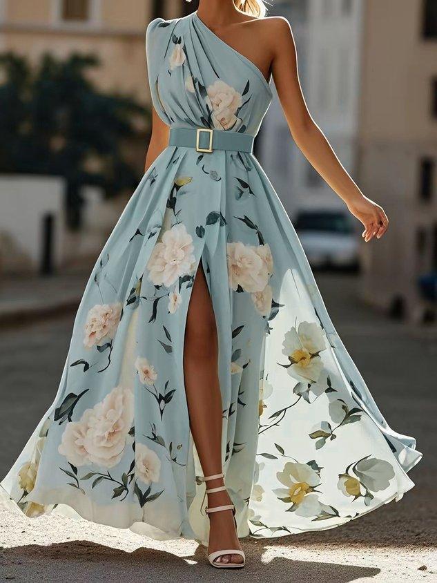 M&H | One-Shoulder Maxi Dress
