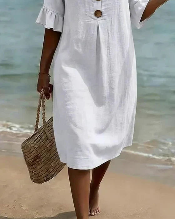 Casual women's dress with floral print