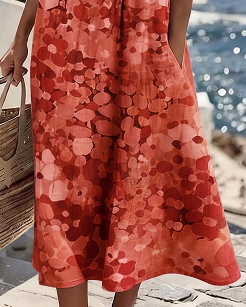 Sierra | A-Line Cotton-Blend Midi Dress