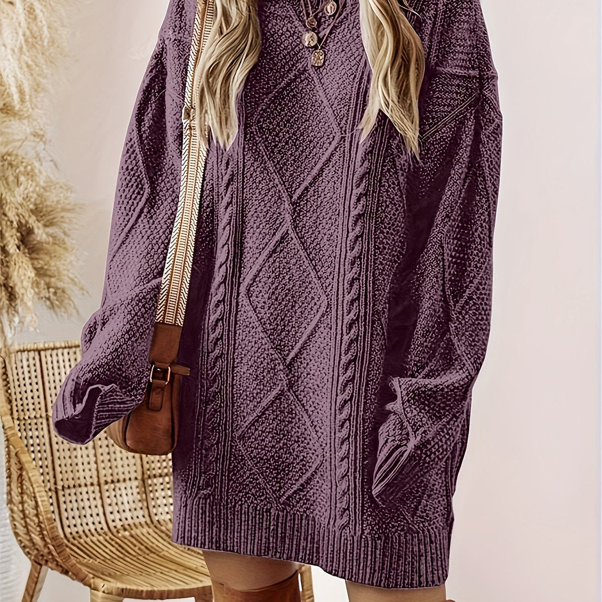 Iris | Cable-Knit Sweater Dress