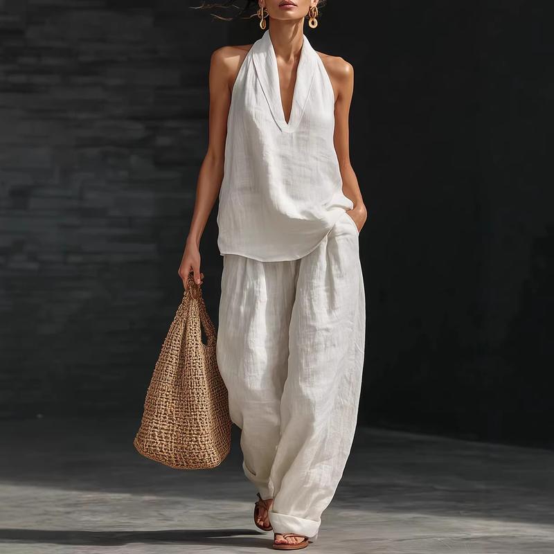 Ava | Linen-Textured Two-Piece Set