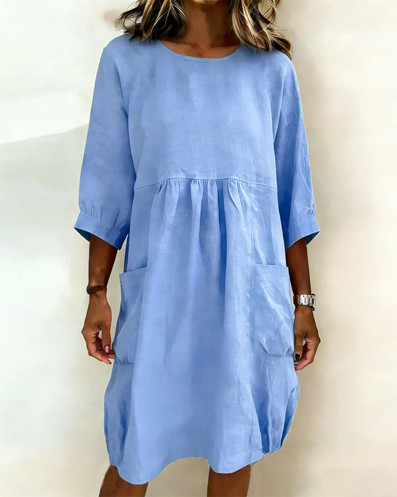 Three-Quarter Sleeve Dress