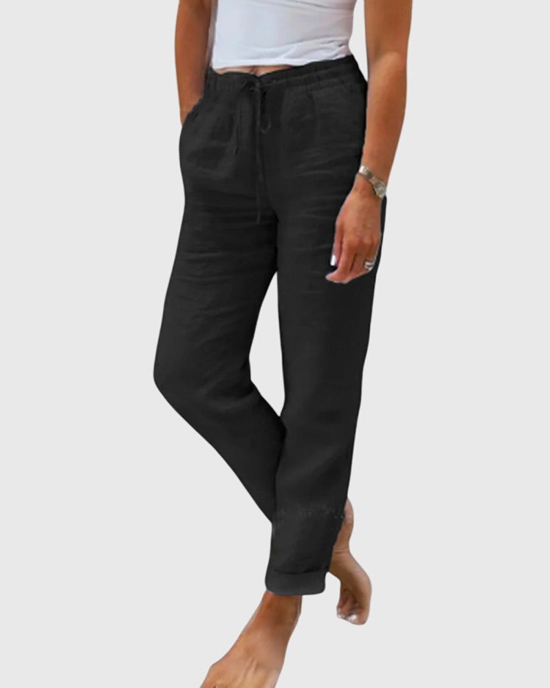 Marina | Elastic-Waist Pants