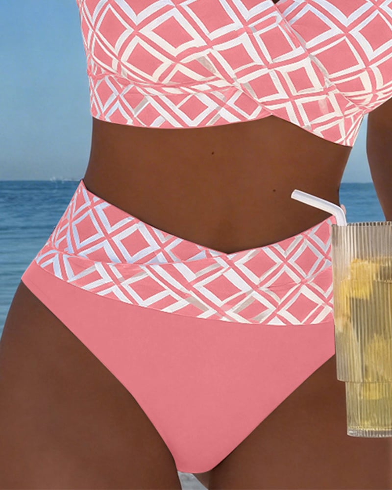 Jasmine | Two-Piece Bikini with Diamond Print