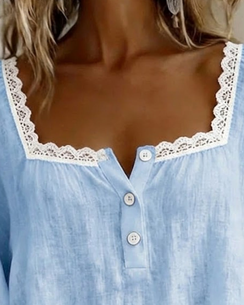 Lydia | Cotton-Linen Blouse