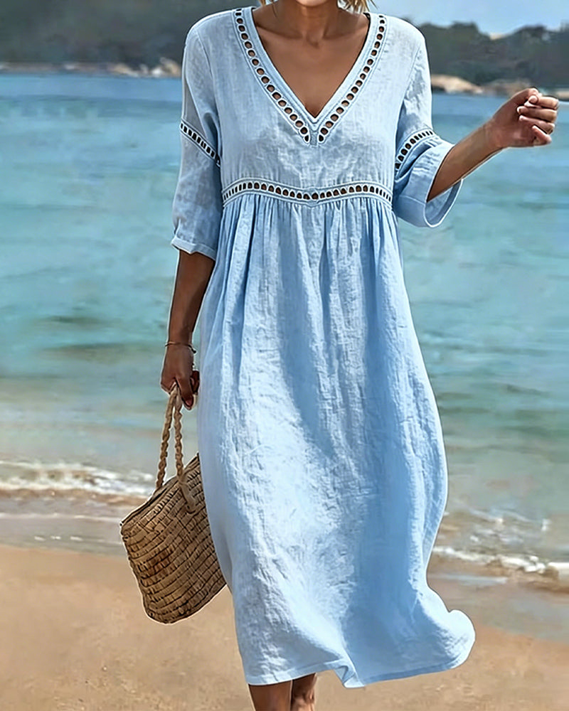 Amelia | Cotton A-Line Midi Dress