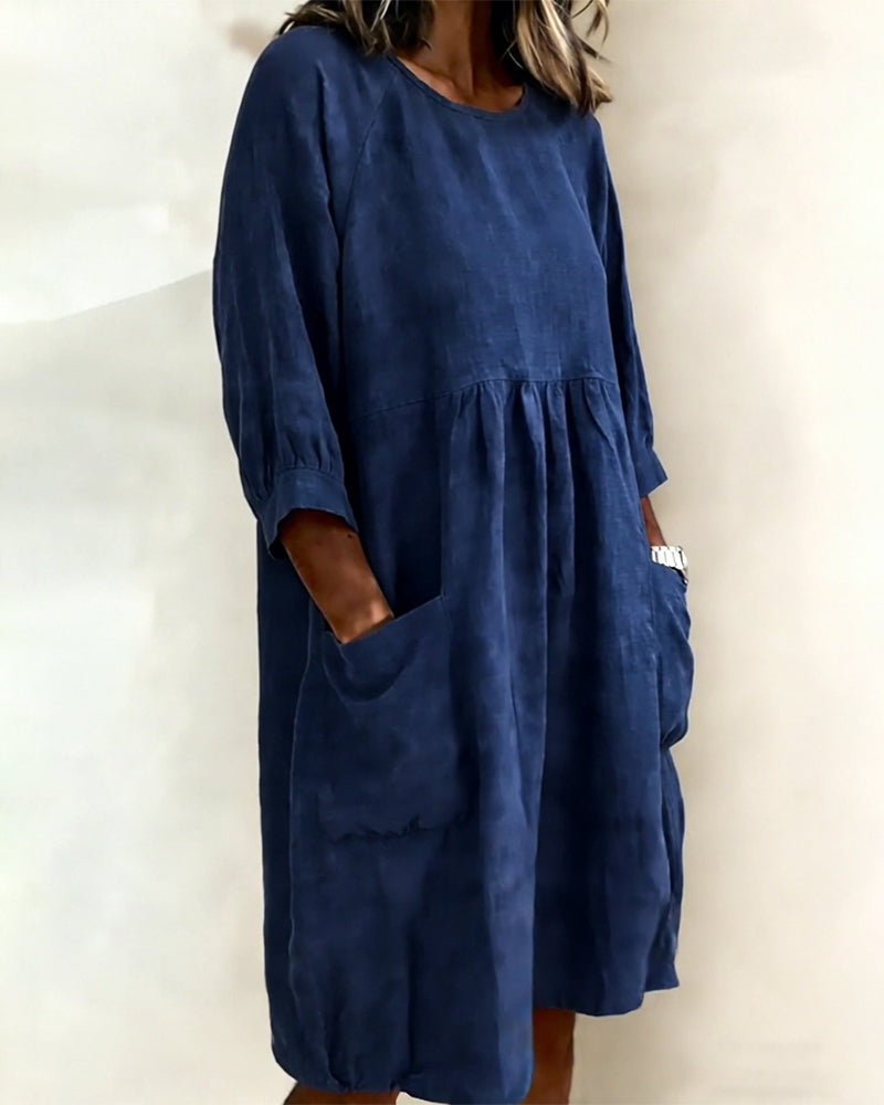 Three-Quarter Sleeve Dress