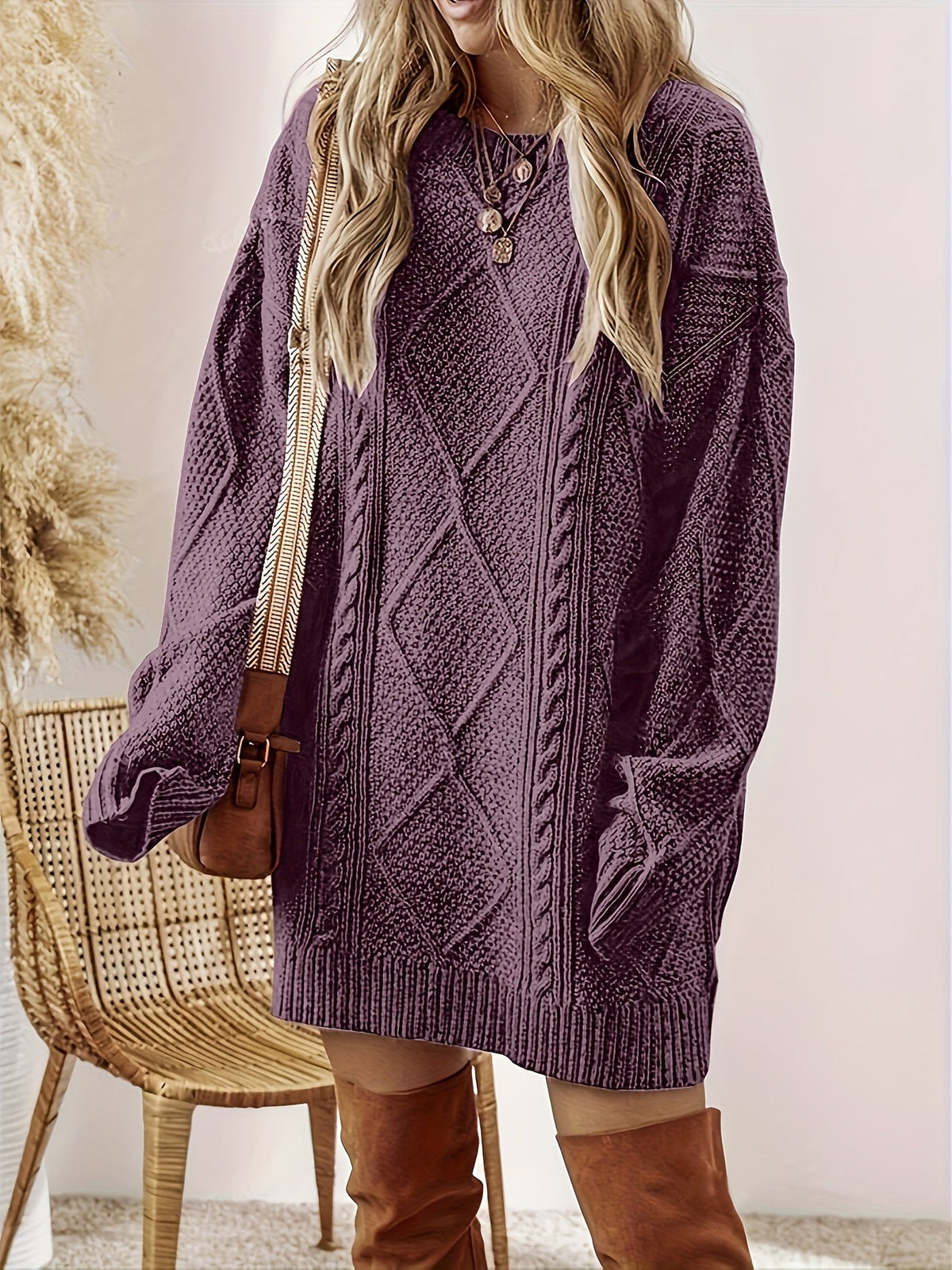 Iris | Cable-Knit Sweater Dress