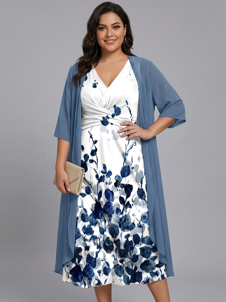 Leah | Two-Piece Wrap Midi Dress