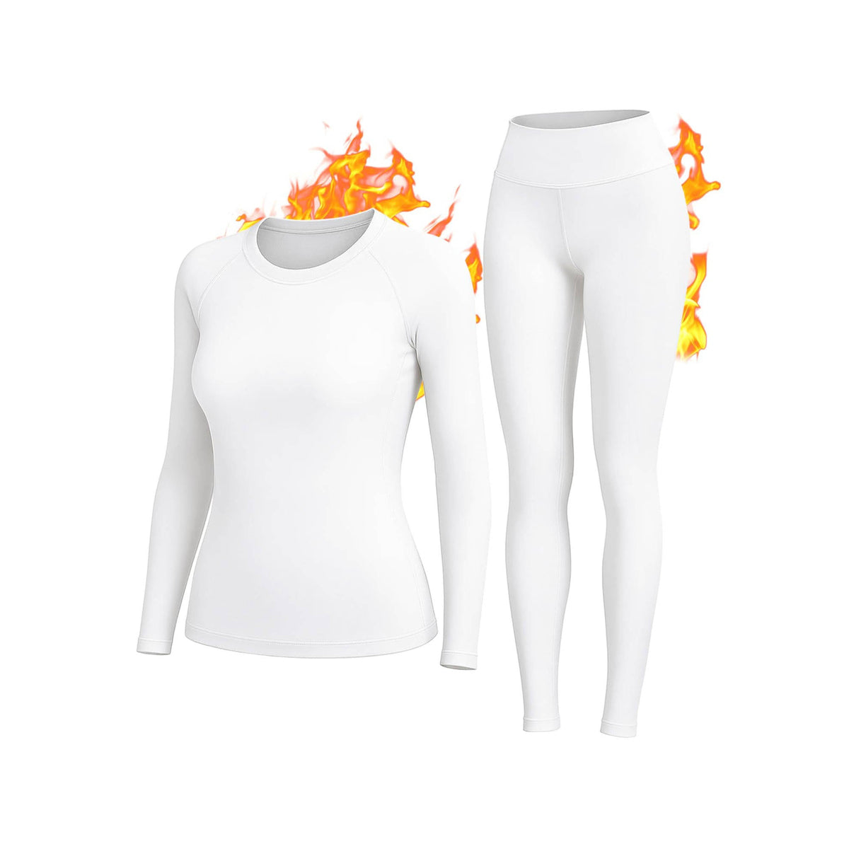 Womens Thermal Underwear, Fleece Lined Leggings Long Johns Set for Winter Cold Weather Warmth
