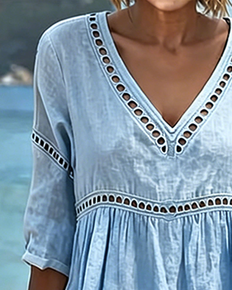 Amelia | Cotton A-Line Midi Dress