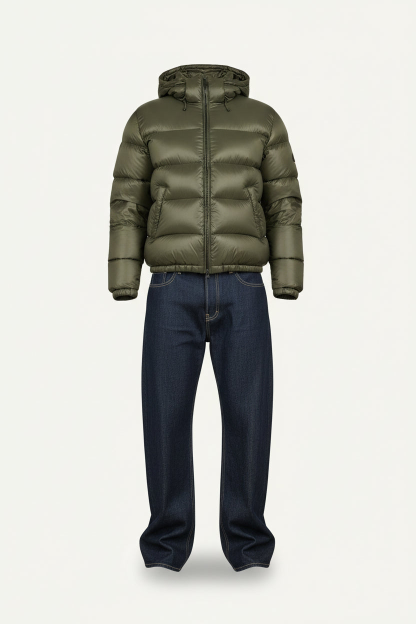 Men’s Sherpa Lined Quilted Jacket with Hood – Warm Puffer Coat for Outdoor & Streetwear